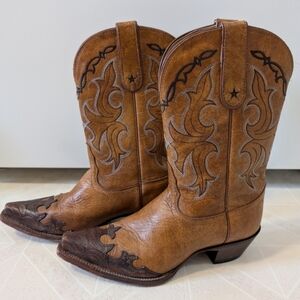 TONY LAMA LEATHER WESTERN COWGIRL BOOTS